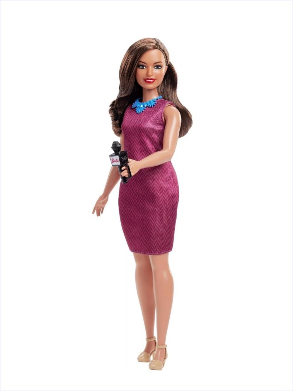 Barbie 60th Anniversary News Anchor Brunette Doll with Microphone New in Box